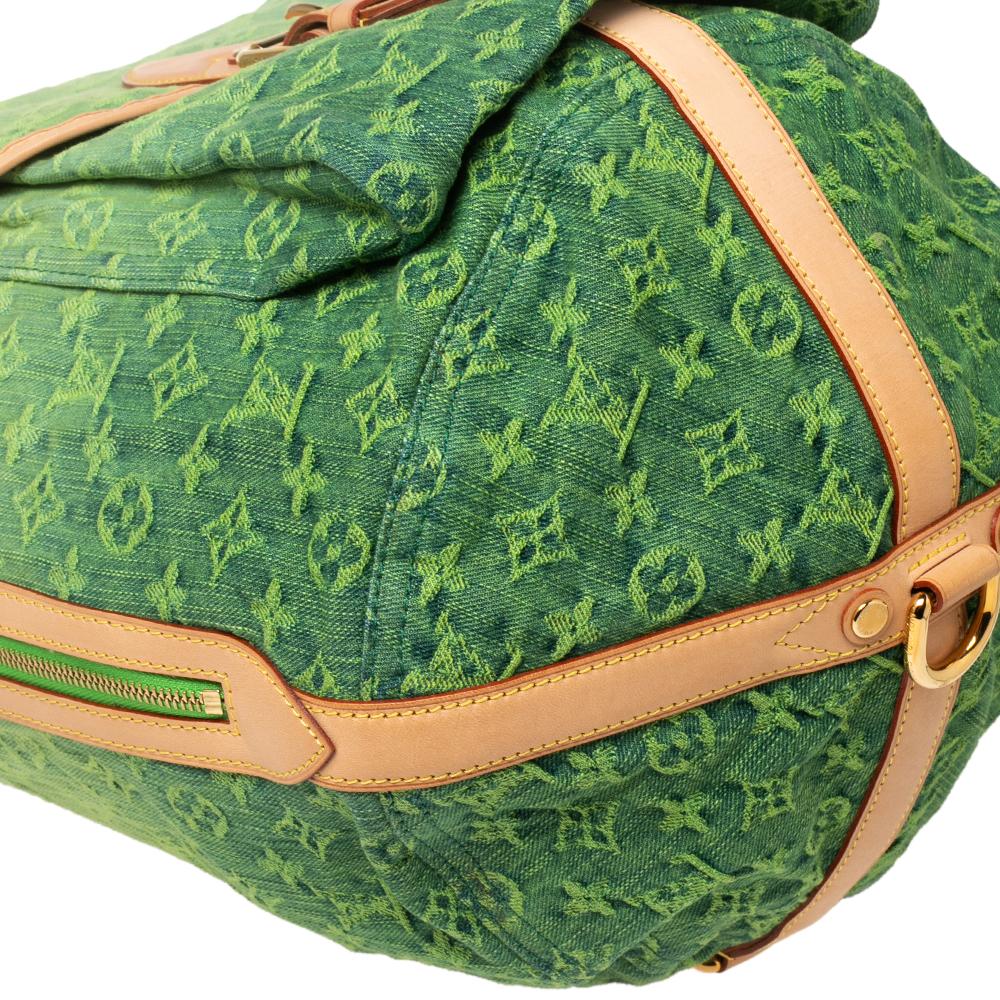 Beige Louis Vuitton Vert Ombre Monogram Denim Sunburst PM Limited Edition Bag