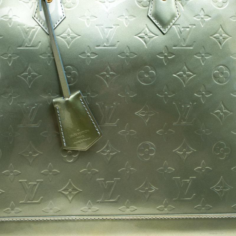 Louis Vuitton Vert Tonic Monogram Vernis Alma GM Bag 6