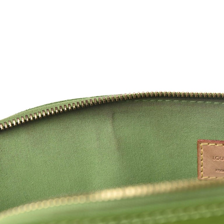 Louis Vuitton Vert Tonic Monogram Vernis Alma GM Bag For Sale 1