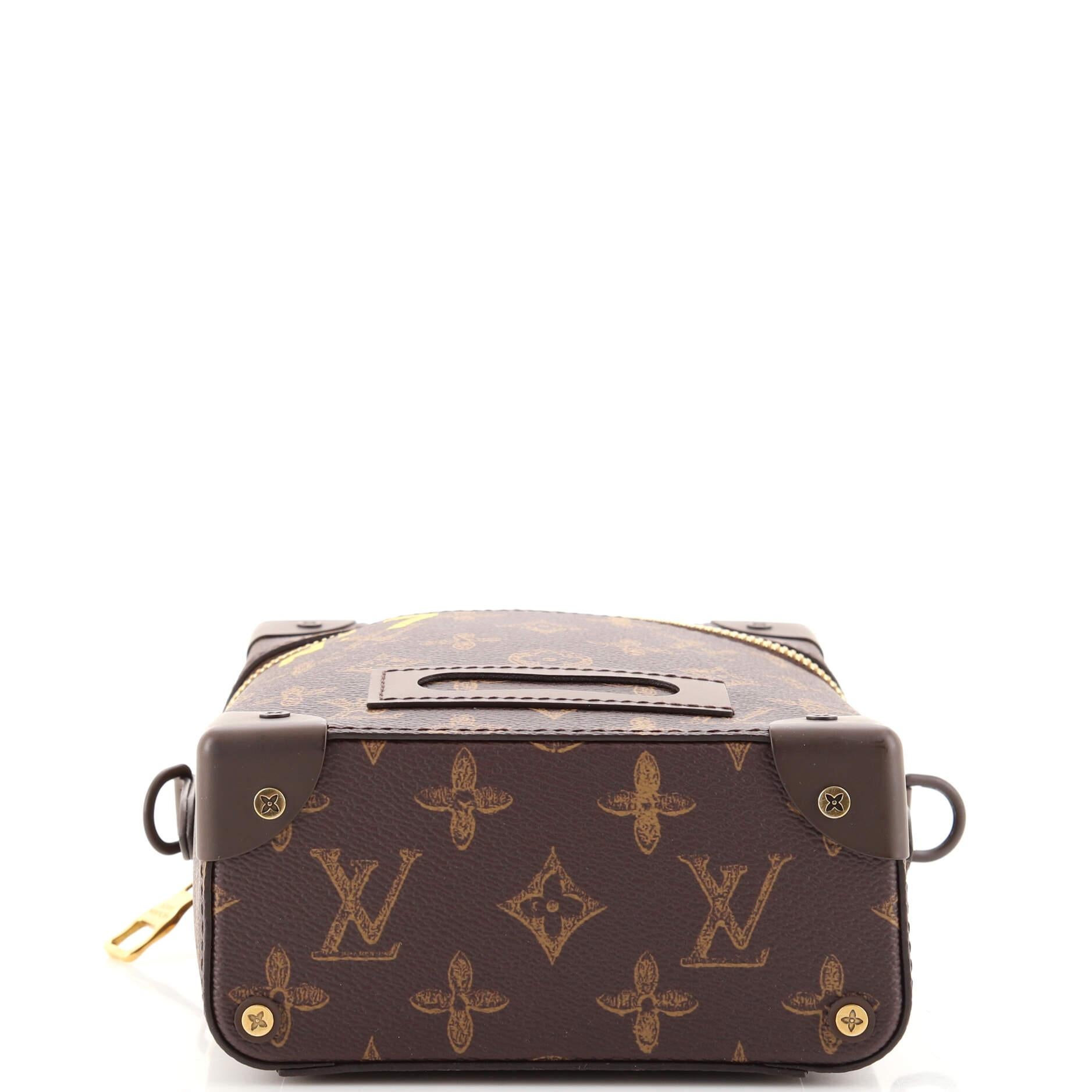 Louis Vuitton Vertical Box Trunk Bag Nr.7 Trunk L'oeil Vintage Monogramm Segeltuch für Damen oder Herren