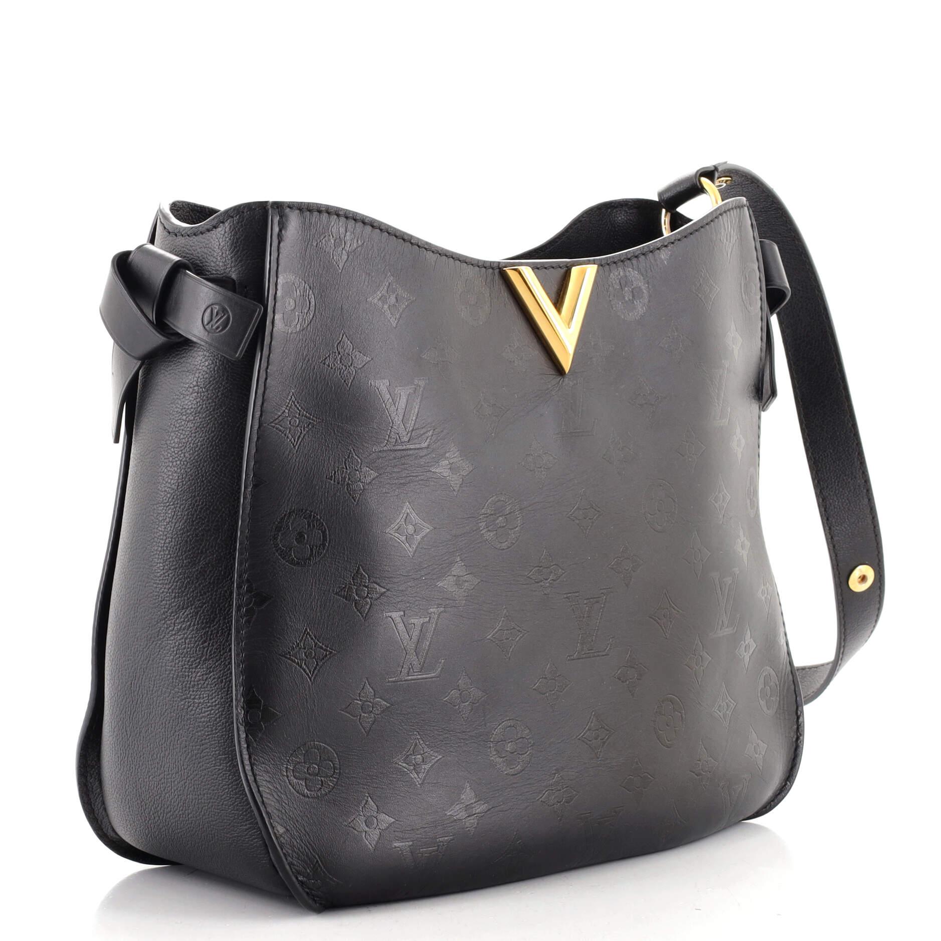 Sehr Hobo Monogramm-Leder von Louis Vuitton (Schwarz)