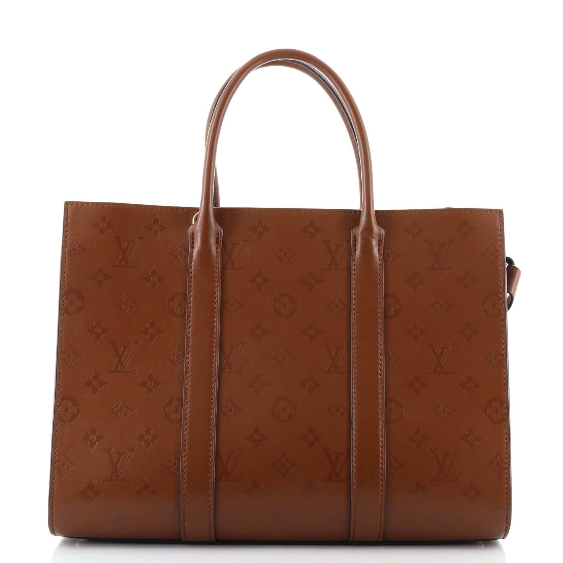 Brown Louis Vuitton Very Tote Monogram Leather GM