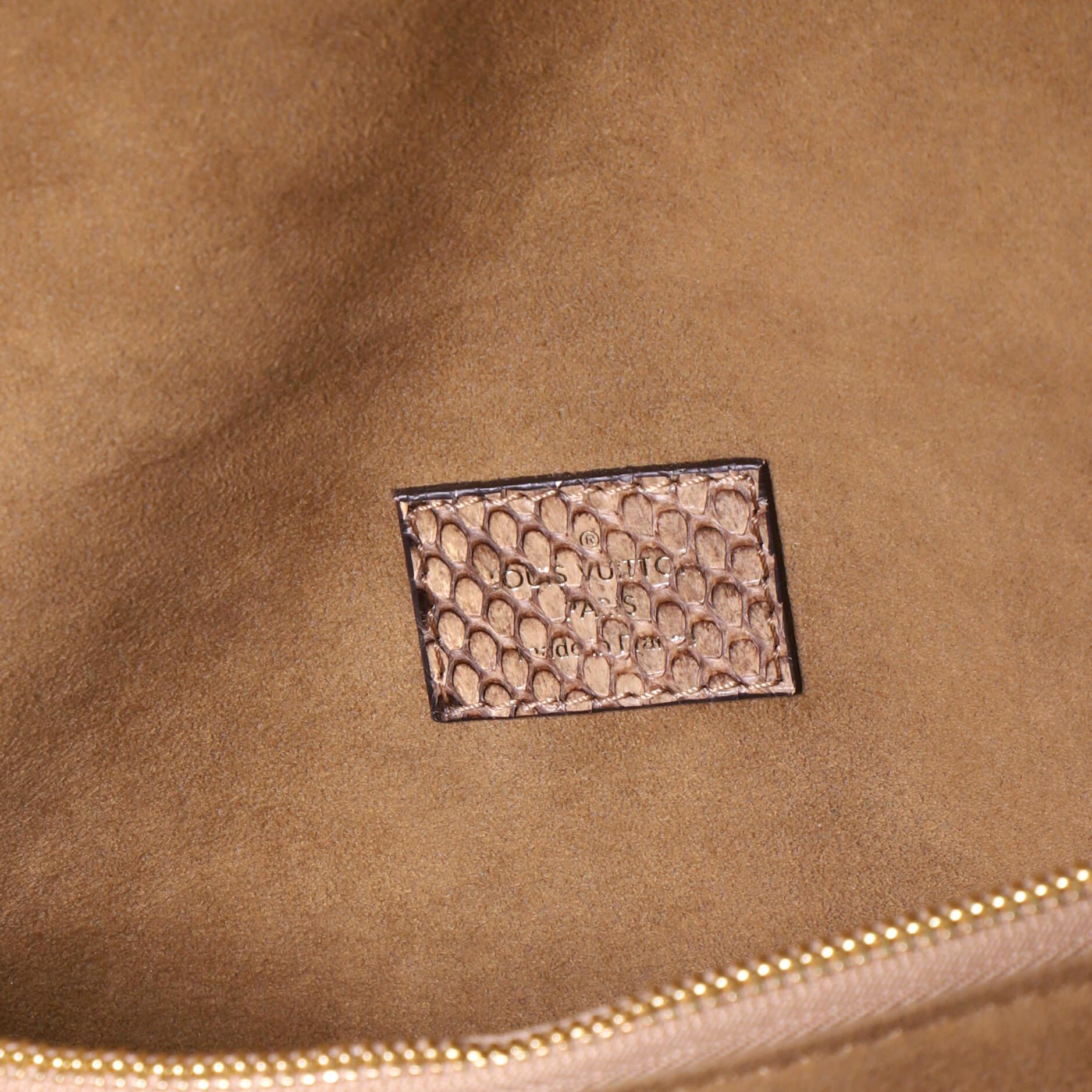 Louis Vuitton Victoire Handbag Monogram Canvas and Python 1