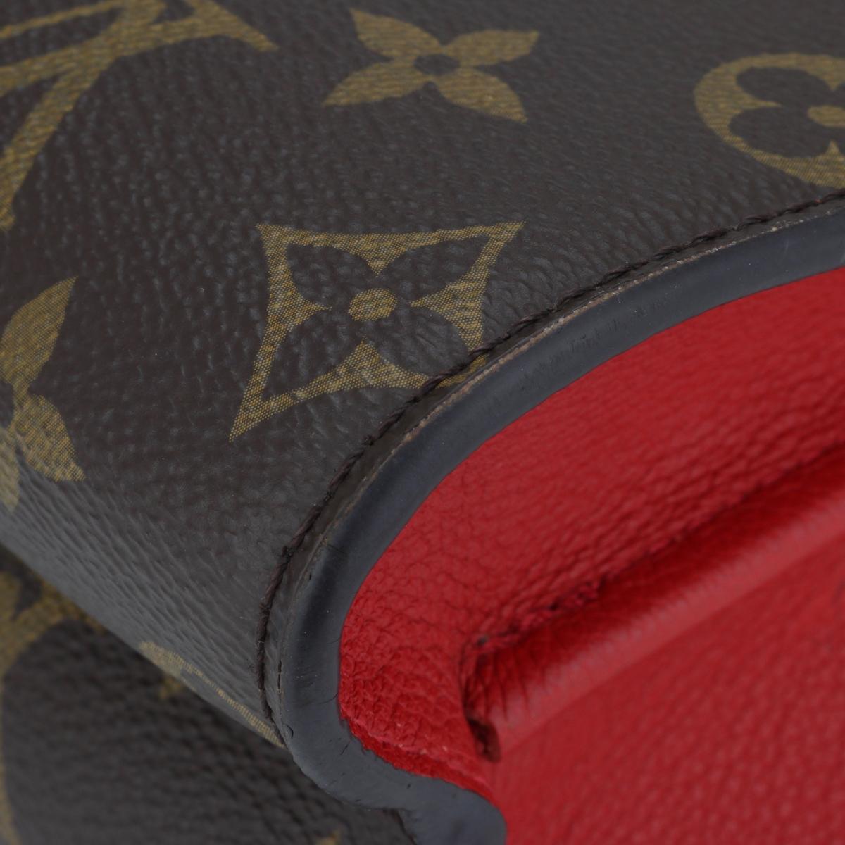 Louis Vuitton Victoire Monogram Bag with Cherry Red Interior 2016 For Sale 6