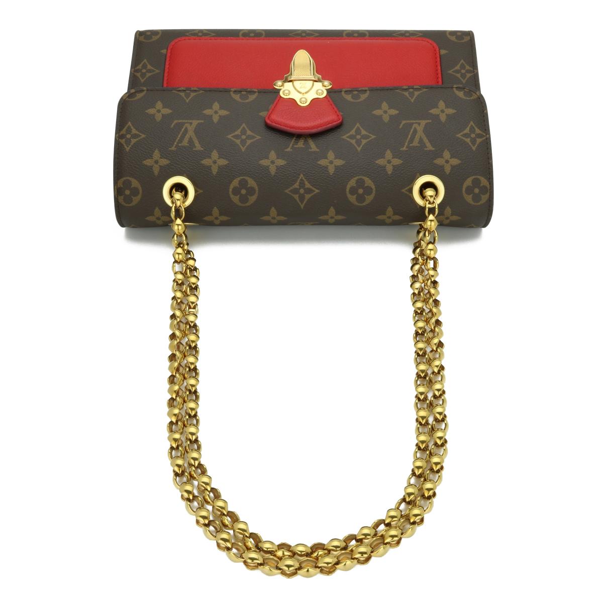 Louis Vuitton Victoire Monogram Bag with Cherry Red Interior 2016 For Sale 8