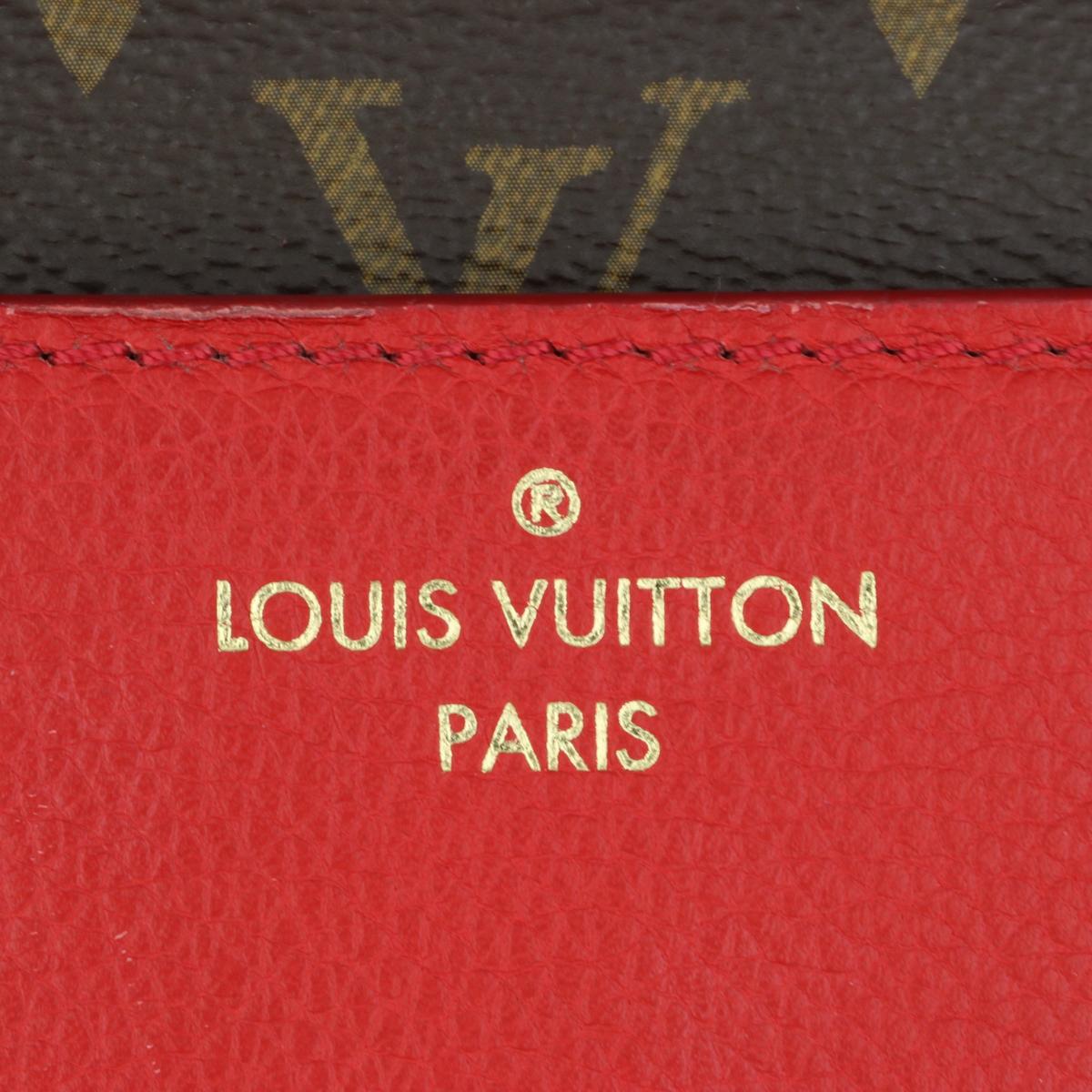 Louis Vuitton Victoire Monogramm-Tasche mit Kirschroter Innenseite 2016 im Angebot 9