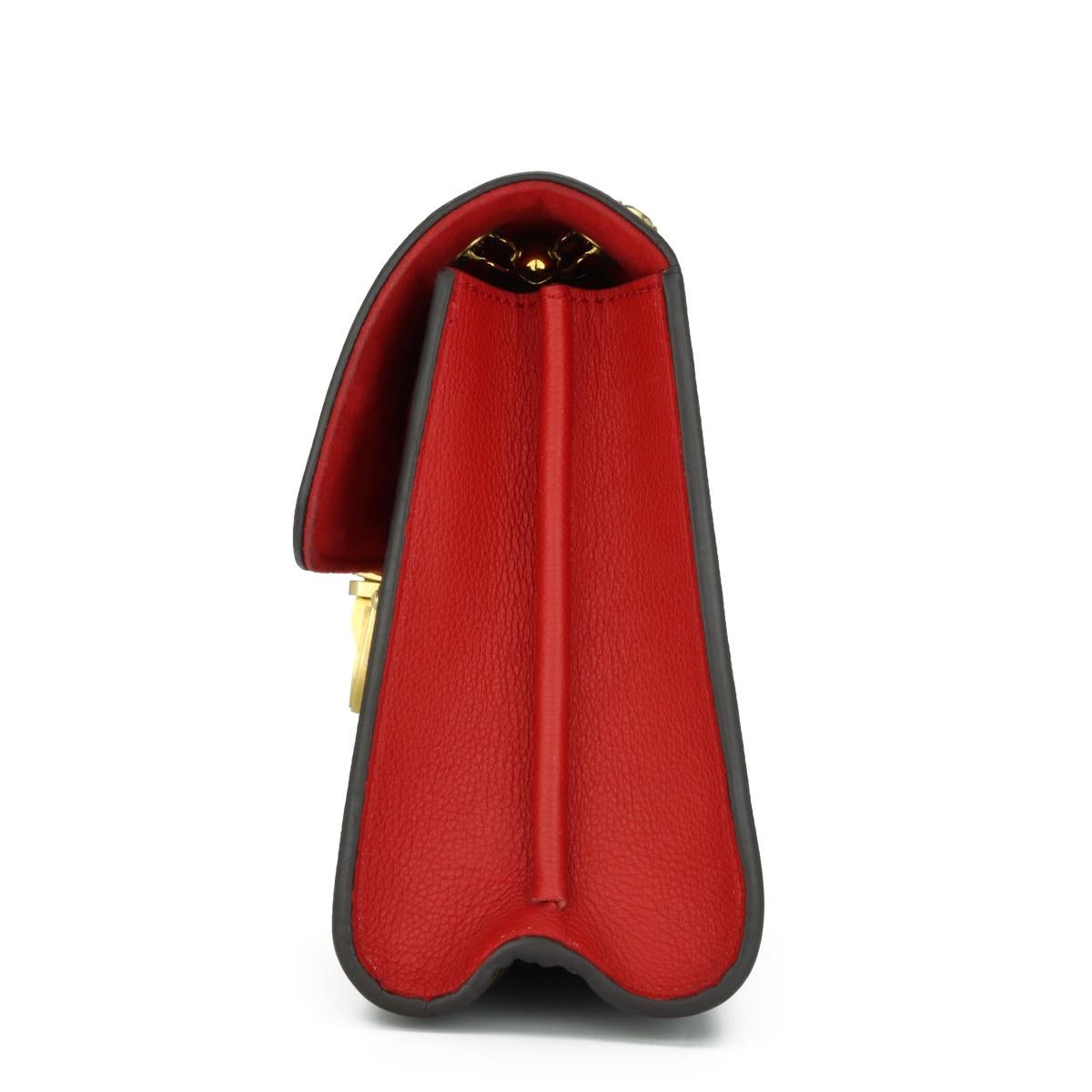 Louis Vuitton Victoire Monogram Bag with Cherry Red Interior 2016 For Sale 1