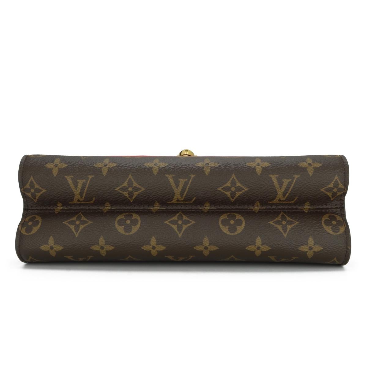 Louis Vuitton Victoire Monogram Bag with Cherry Red Interior 2016 For Sale 2