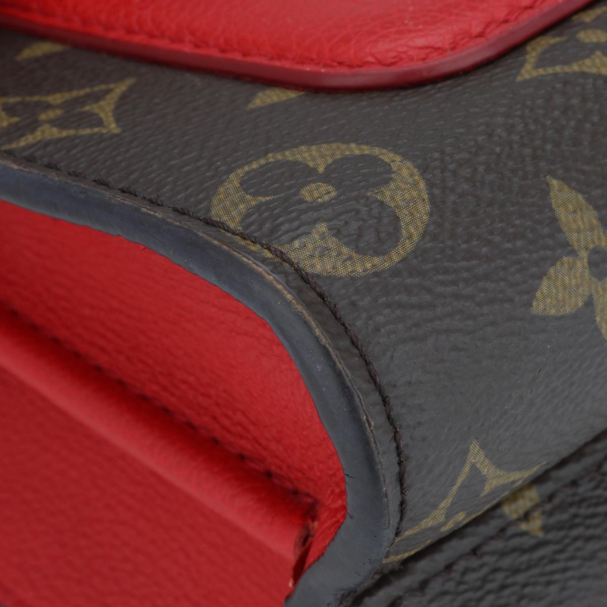 Louis Vuitton Victoire Monogram Bag with Cherry Red Interior 2016 For Sale 3