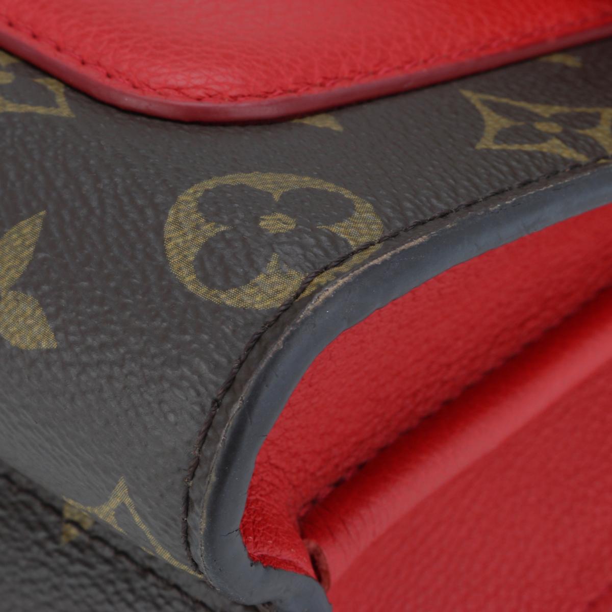 Louis Vuitton Victoire Monogram Bag with Cherry Red Interior 2016 For Sale 4