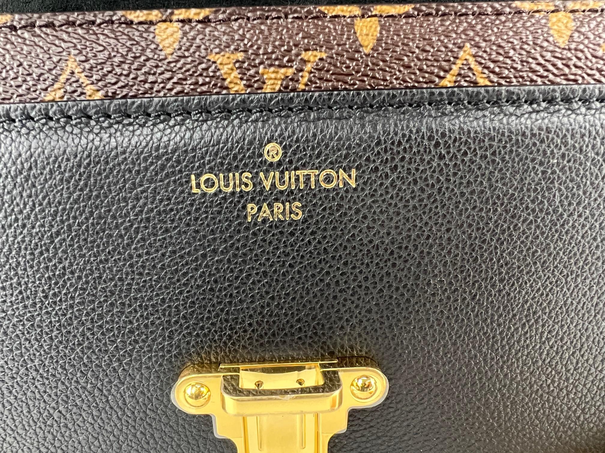 LOUIS VUITTON Victoire  Monogram Black Leather Hand Bag  6