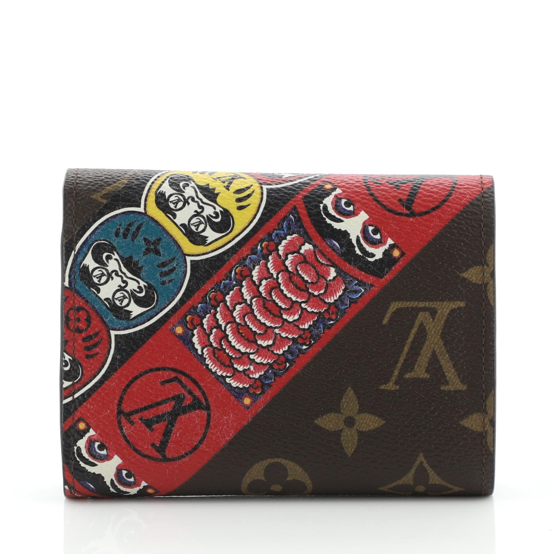 Louis Vuitton Victorine Compact Wallet NM Limited Edition Kabuki Monogram Canvas In Good Condition In NY, NY