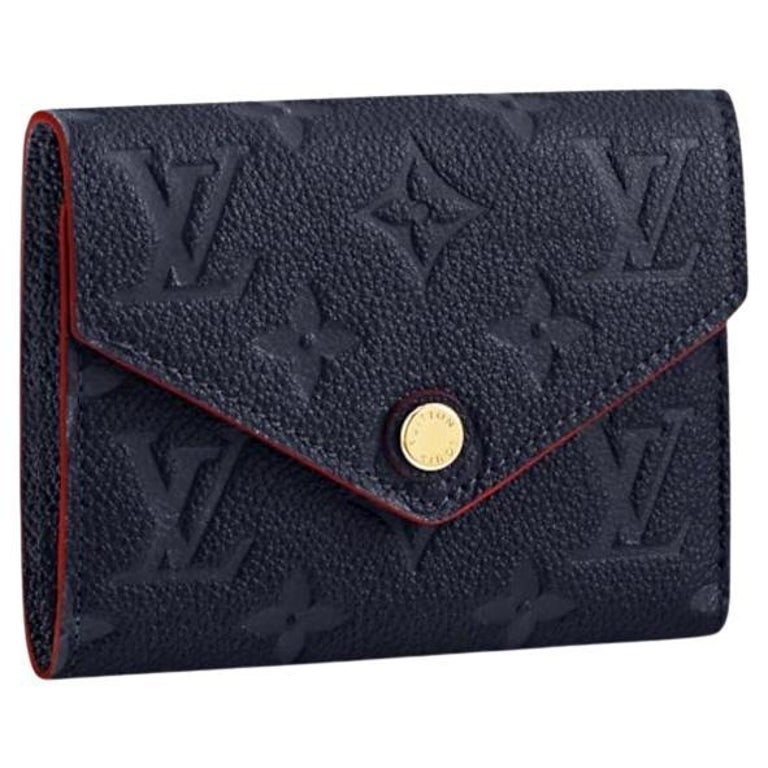 Louis Vuitton Victorine Wallet Colours Marine Rouge Monogram Empreinte