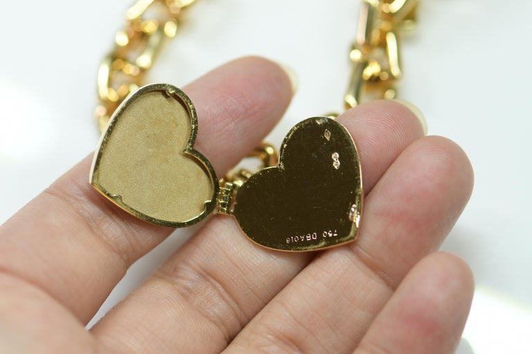 Repurposed Gold Louis Vuitton Heart Charm Vintage Bracelet