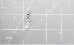 Louis Vuitton Vintage 18k White Gold Key Charm Pendant