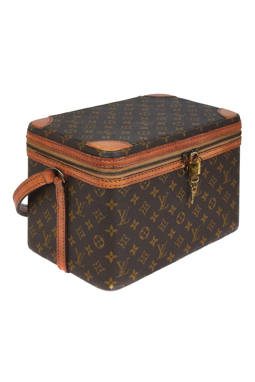This 1960s Louis Vuitton train vanity case is a much coveted, collectable piece and naturally of exceptional quality. The carry on case is compact and as beautiful as it is robust, covered in the celebrated brand's signature canvas and reinforced on