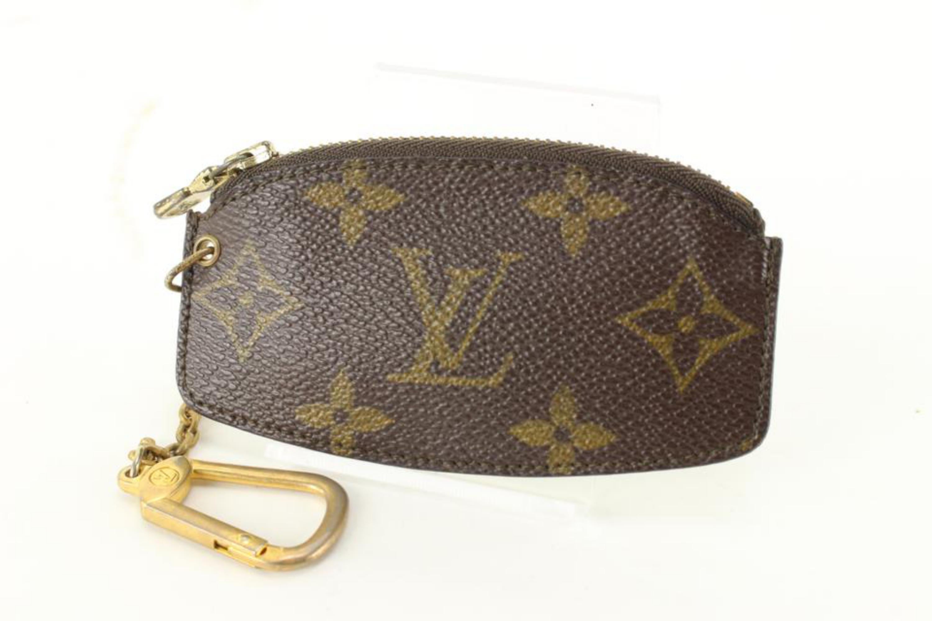 Louis Vuitton Vintage 1980's Version Monogram Key Pouch Cles 19lk76s For Sale 3