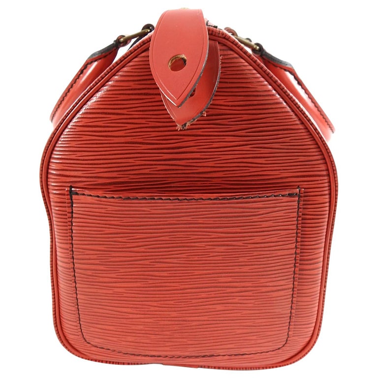 Louis Vuitton Vintage 1991 Red Epi Speedy 25 Bag For Sale at 1stdibs