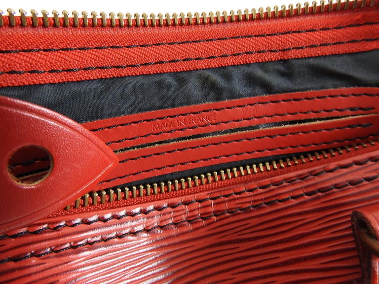 Louis Vuitton Vintage 1991 Red Epi Speedy 25 Bag at 1stDibs