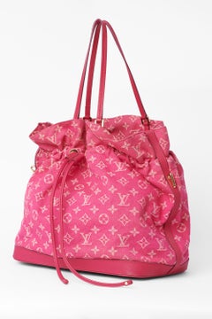 Louis Vuitton Vintage 2000's Pink Denim Monogram Bucket Bag
