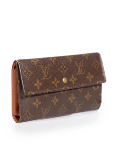 Louis Vuitton Vintage 2002 Brown Leather Monogram Sarah Wallet