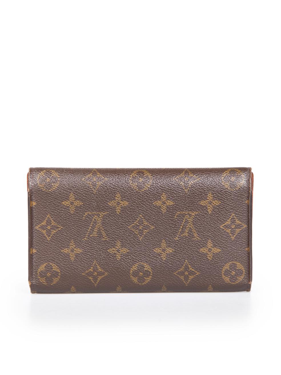Louis Vuitton Vintage 2002 Brown Leather Monogram Sarah Wallet In Good Condition For Sale In London, GB