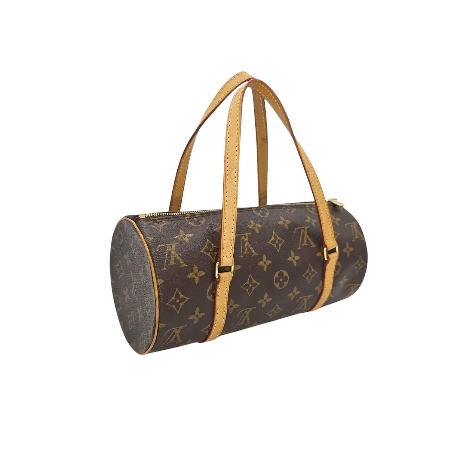 Brown Louis Vuitton Vintage 2003 Monogram Canvas Papillon 28 Bag