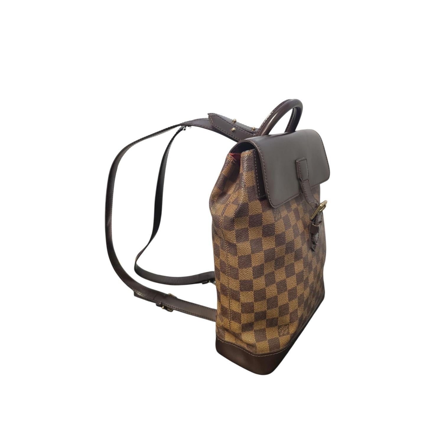 Louis Vuitton Vintage 90s Damier Ebene Soho Backpack Unisexe en vente