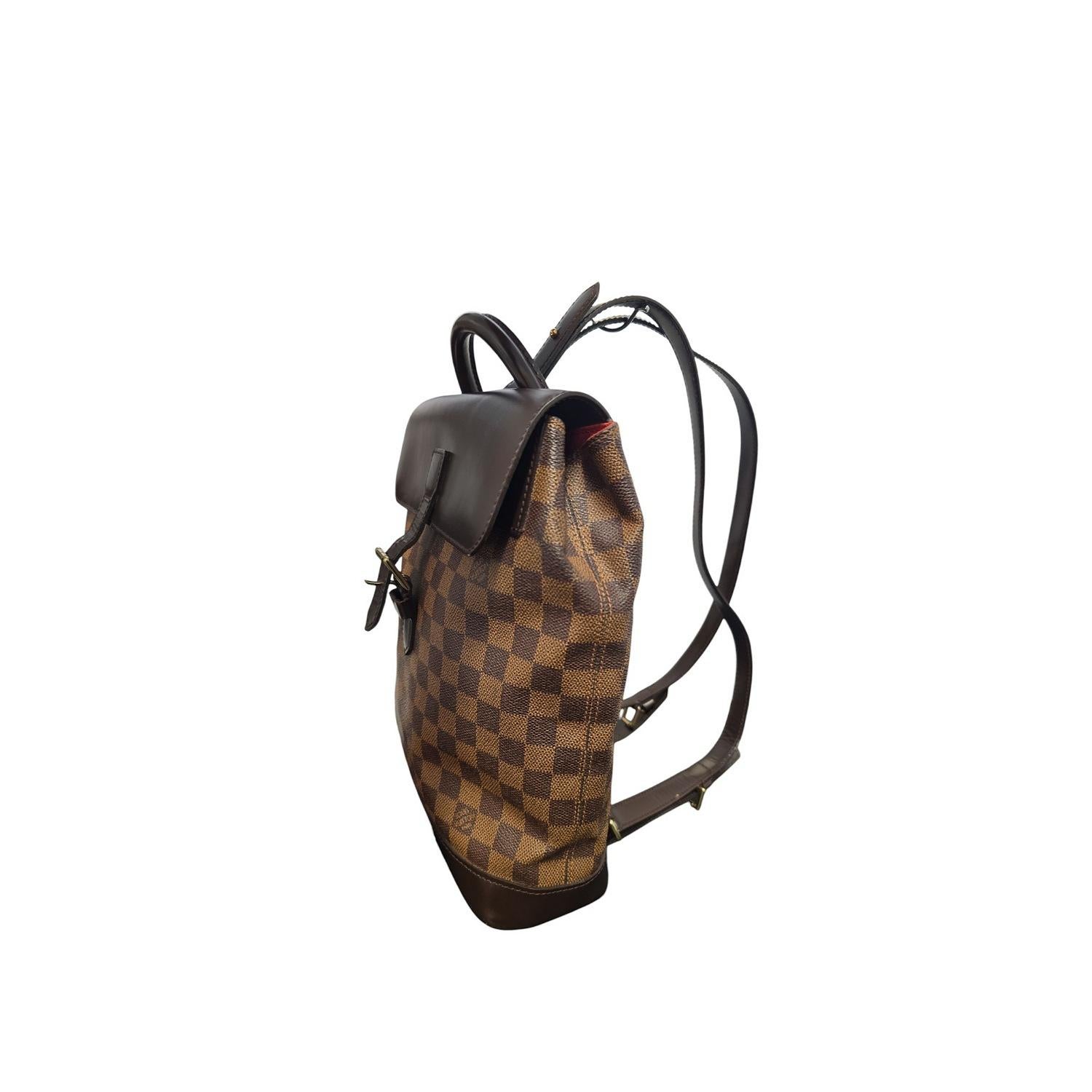 Louis Vuitton Vintage 90s Damier Ebene Soho Backpack en vente 1