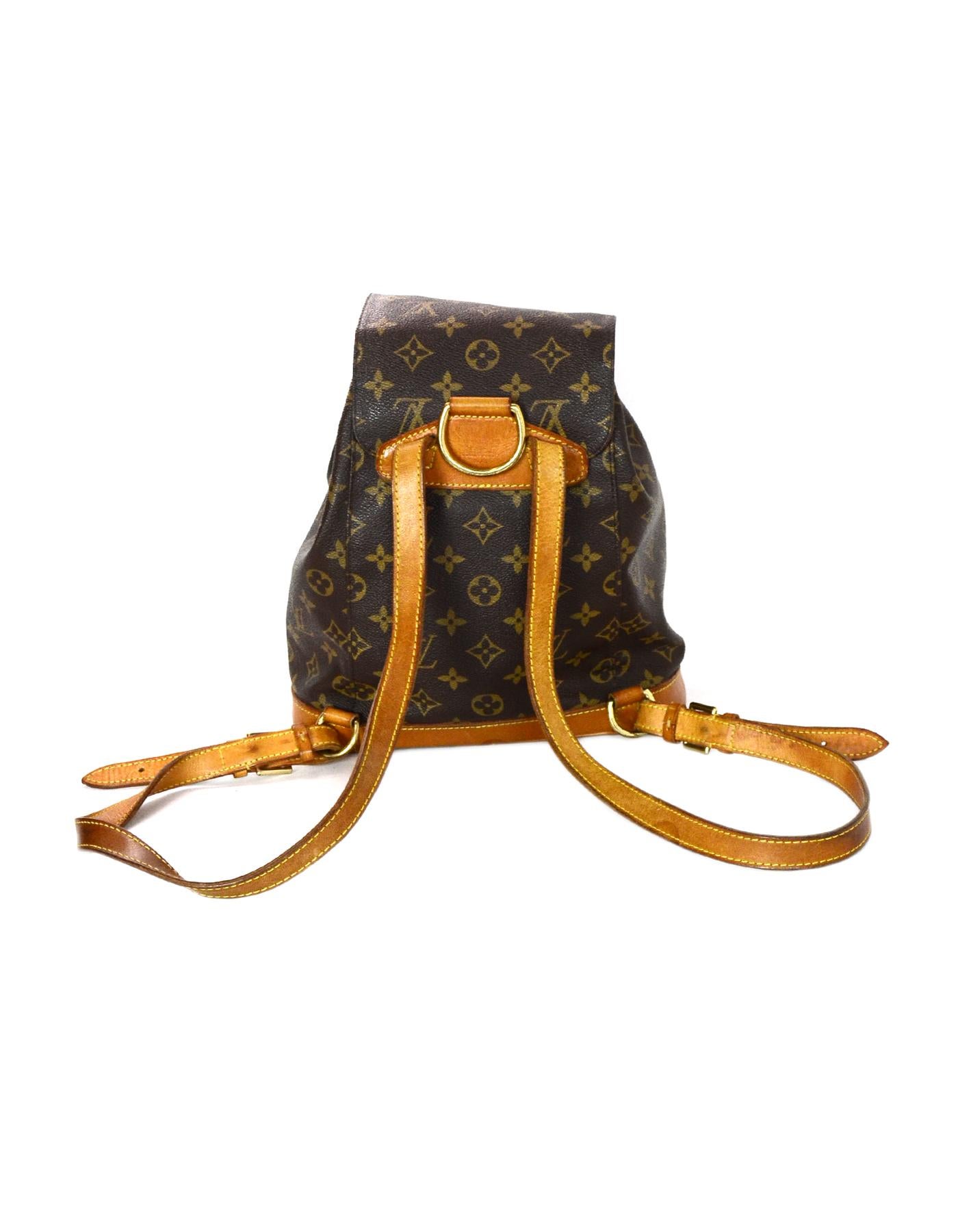 Louis Vuitton Vintage 90er LV Monogramm Montsouris MM Rucksack-Tasche aus Segeltuch (Braun)