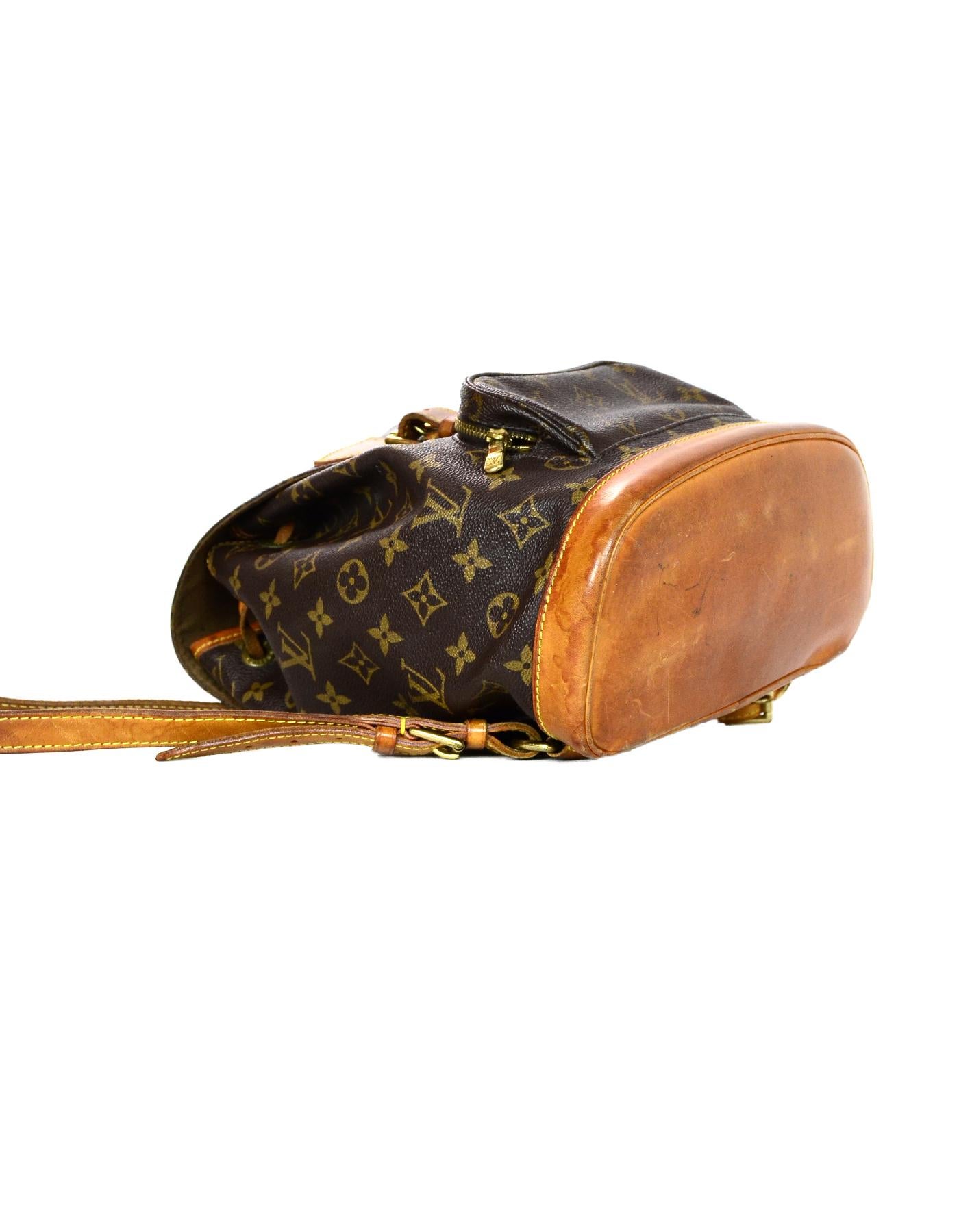 Louis Vuitton Vintage 90er LV Monogramm Montsouris MM Rucksack-Tasche aus Segeltuch im Zustand „Hervorragend“ in New York, NY