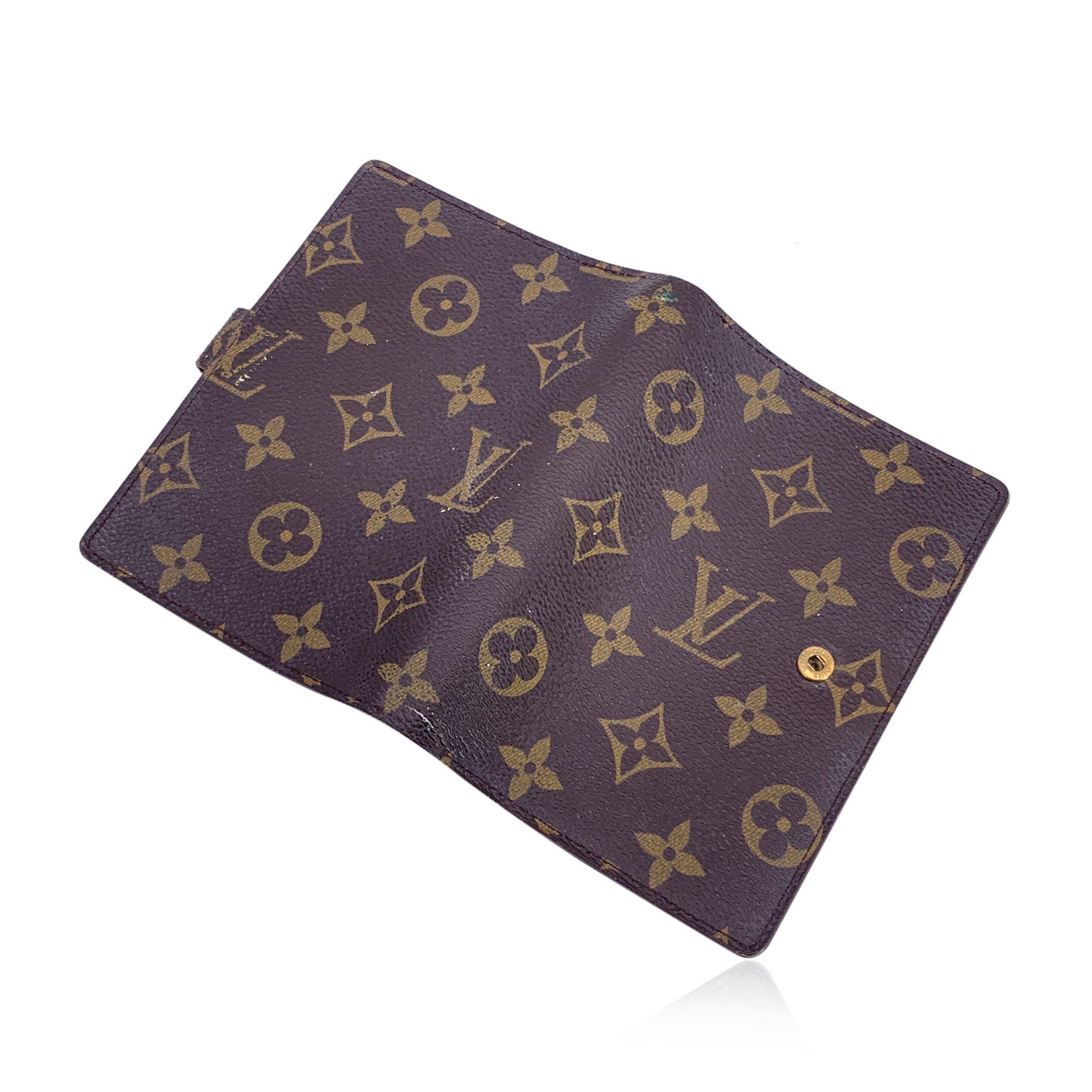Black Louis Vuitton Vintage Agenda Cover PM 6 Ring in Monogram Canvas For Sale