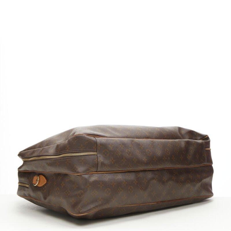 LOUIS VUITTON VIntage Alize marrone monogramma in pelle 2 scomparti borsa porta abiti In condizioni discrete in vendita a Hong Kong, NT