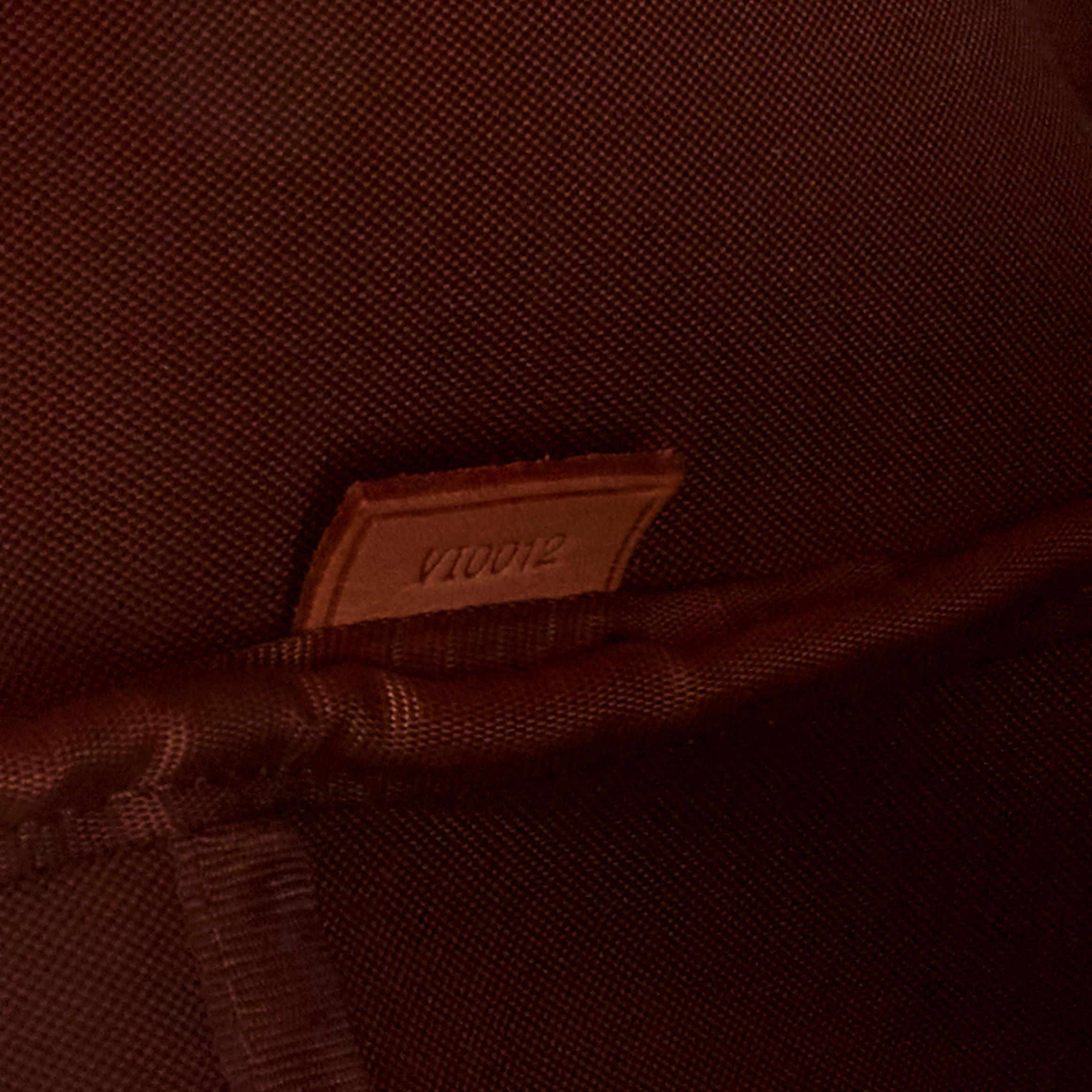LOUIS VUITTON VIntage Alize brown monogram leather trim 2 compartment bag 2