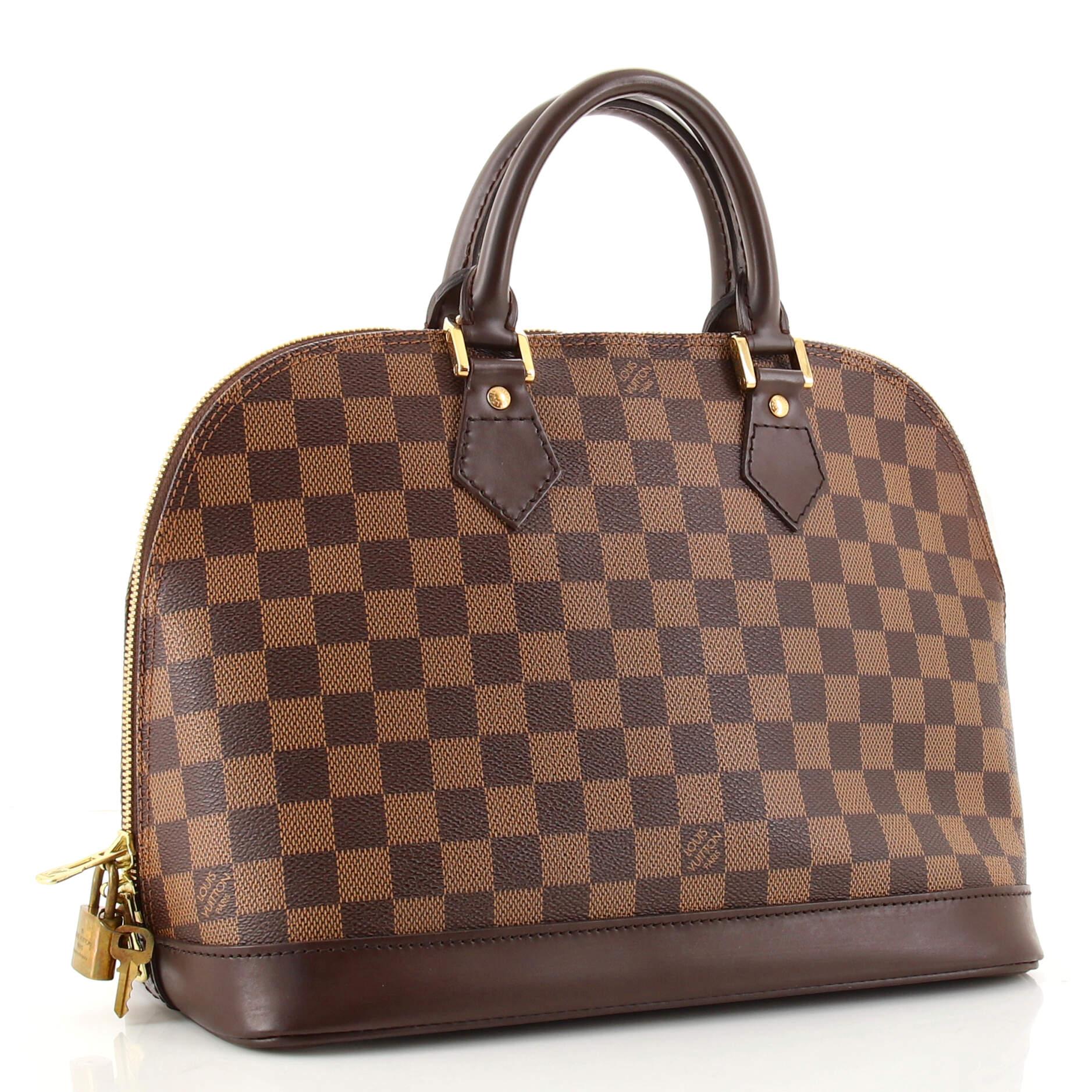 Brown Louis Vuitton Vintage Alma Handbag Damier PM
