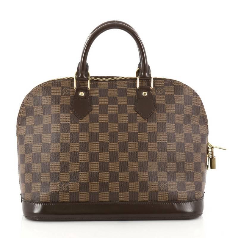 Louis Vuitton Vintage Alma Handbag Damier PM In Good Condition In NY, NY