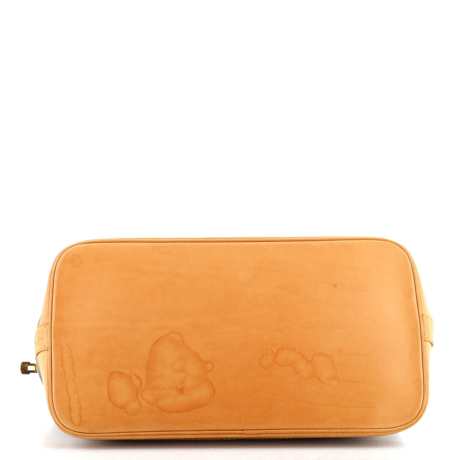 Brown Louis Vuitton Vintage Alma Handbag Monogram Canvas PM
