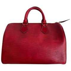 Louis Vuitton, Vintage Alma in red leather 