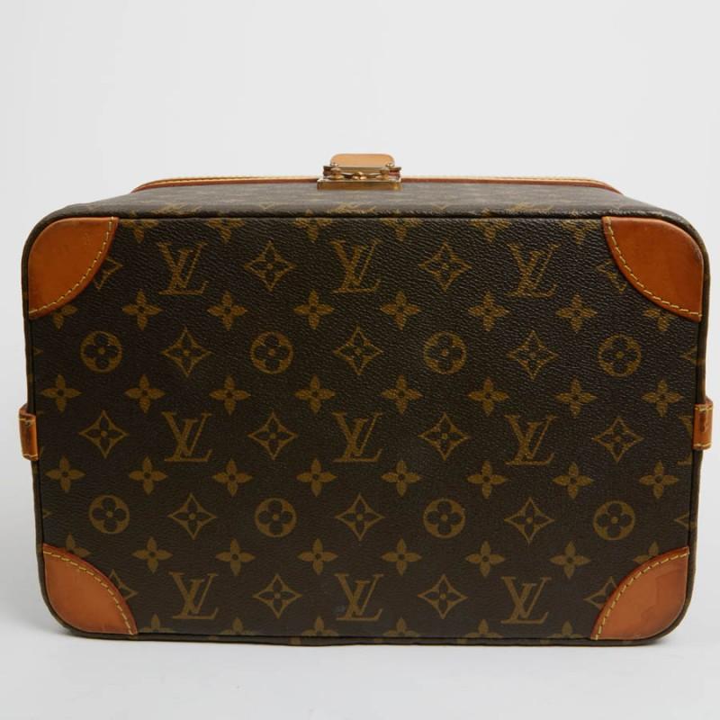 LOUIS VUITTON Vintage Beauty Case In Brown Canvas In Good Condition In Paris, FR