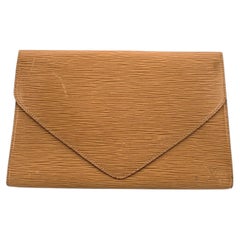 Louis Vuitton Vintage Beige Epi Leather Art Deco PM Clutch Bag