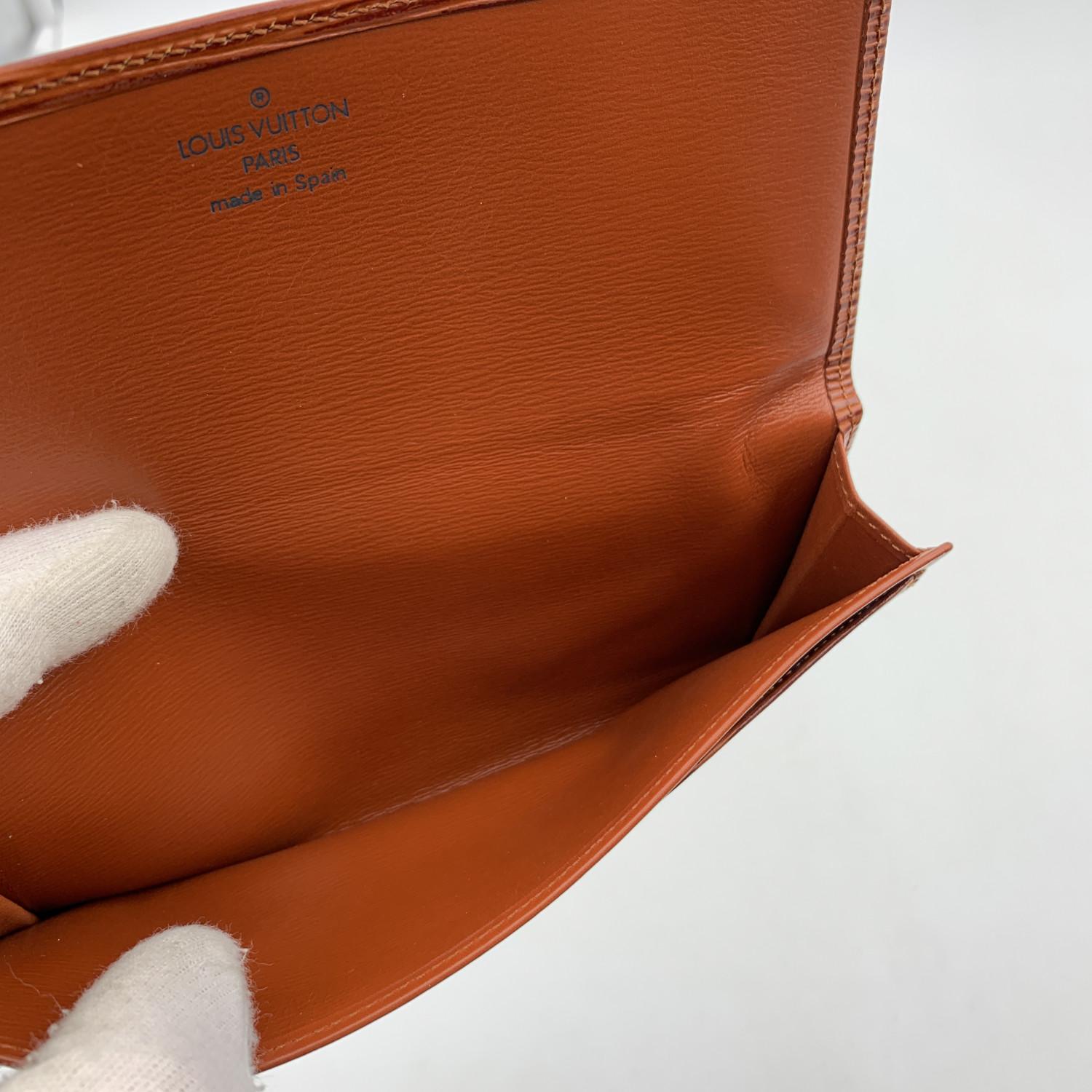 Louis Vuitton Vintage Beige Epi Leather Long Bifold Bill Wallet 2