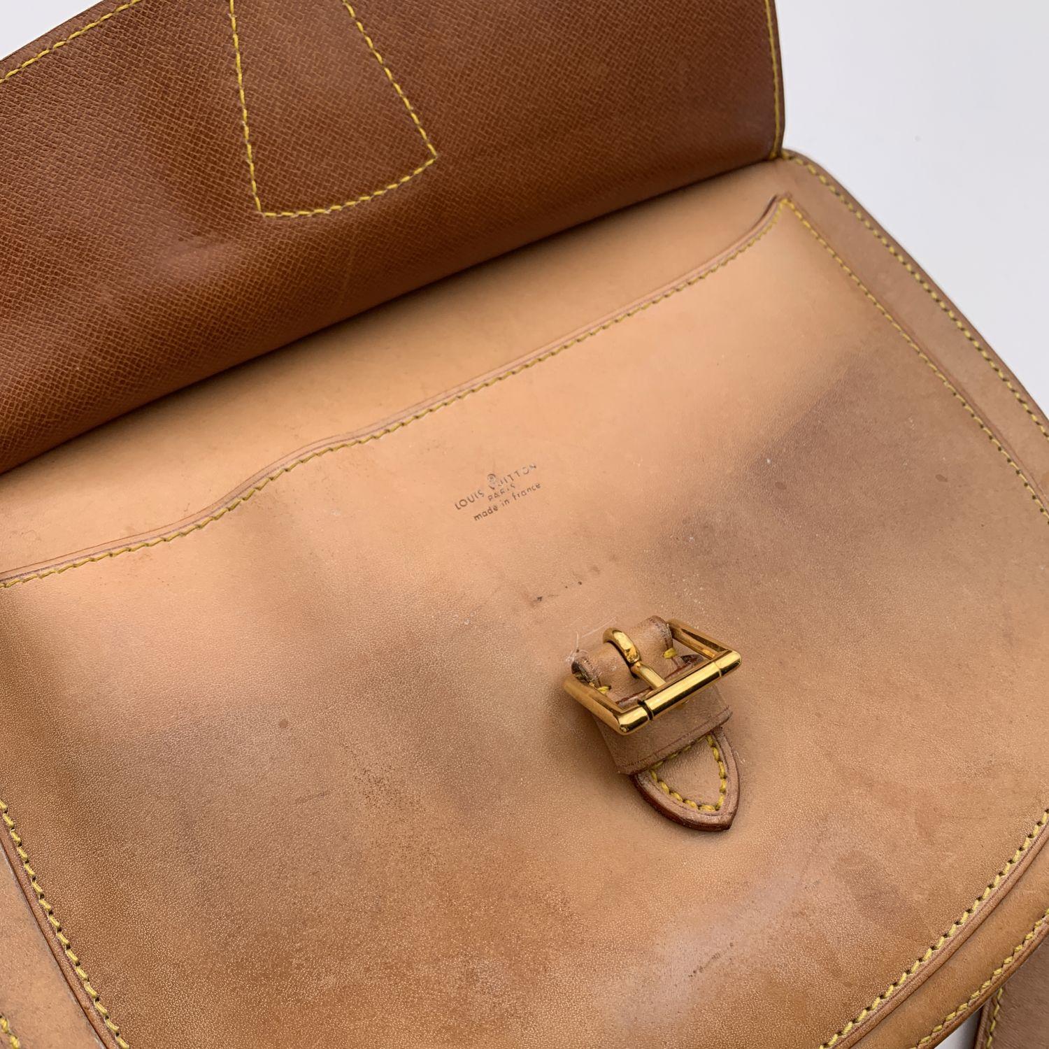 Louis Vuitton Vintage Beige Leather Jeune Fille Messenger Bag 1