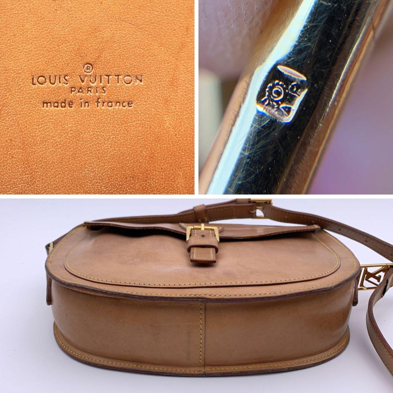 Louis Vuitton Vintage Beige Leather Jeune Fille Messenger Bag 2