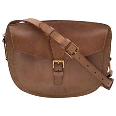 Louis Vuitton Vintage Beige Leather Jeune Fille Messenger Bag