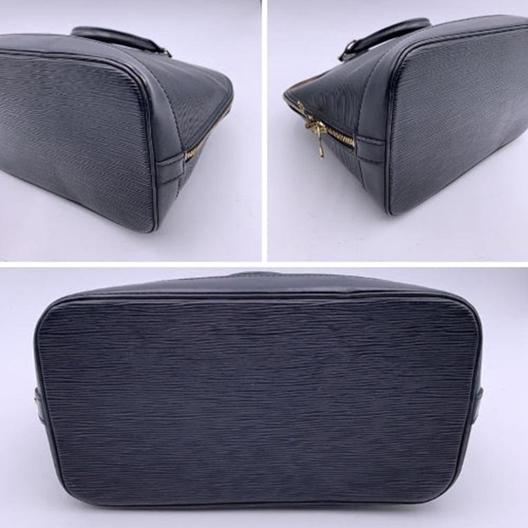 Louis Vuitton Vintage Black Epi Leather Alma Top Handle Bag For Sale 2
