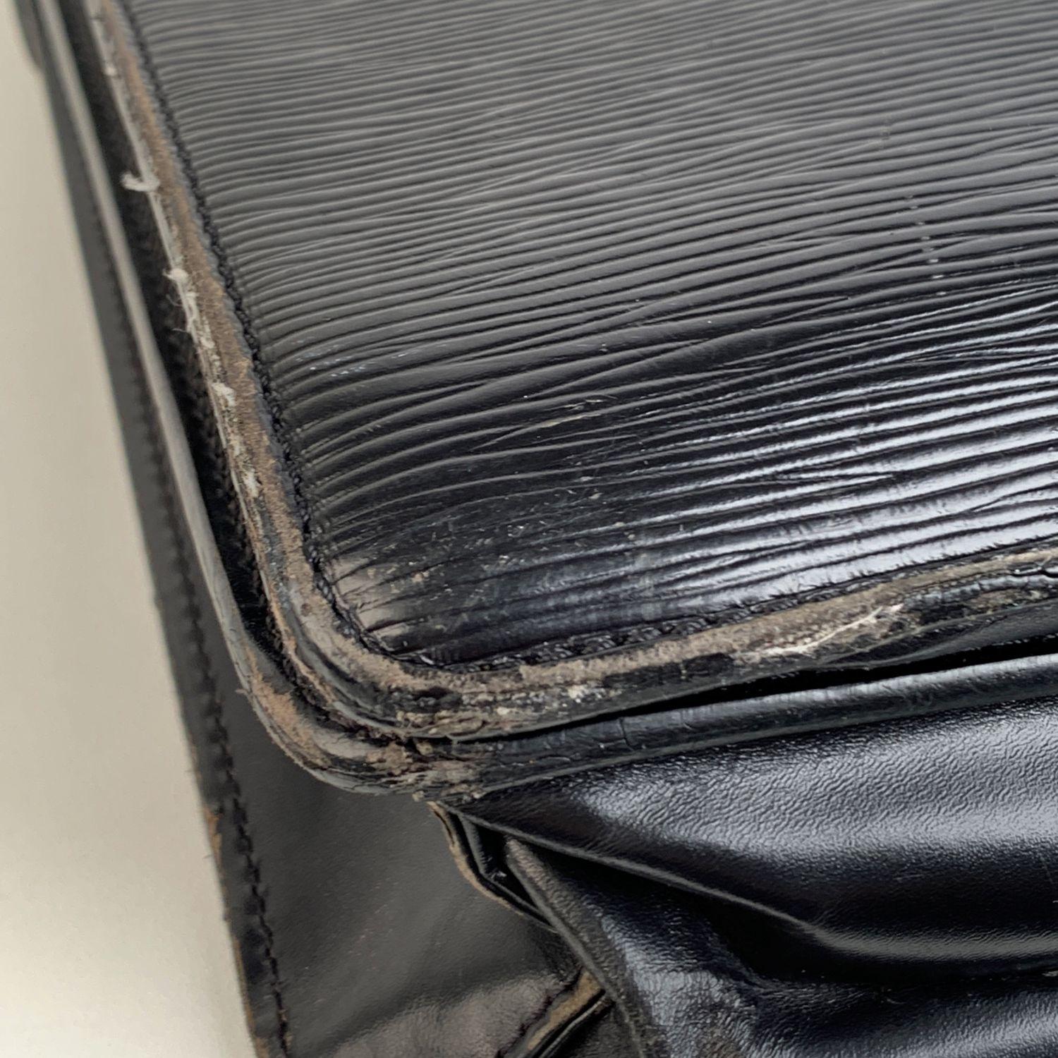 Louis Vuitton Vintage Black Epi Leather Ambassadeur Briefcase 8