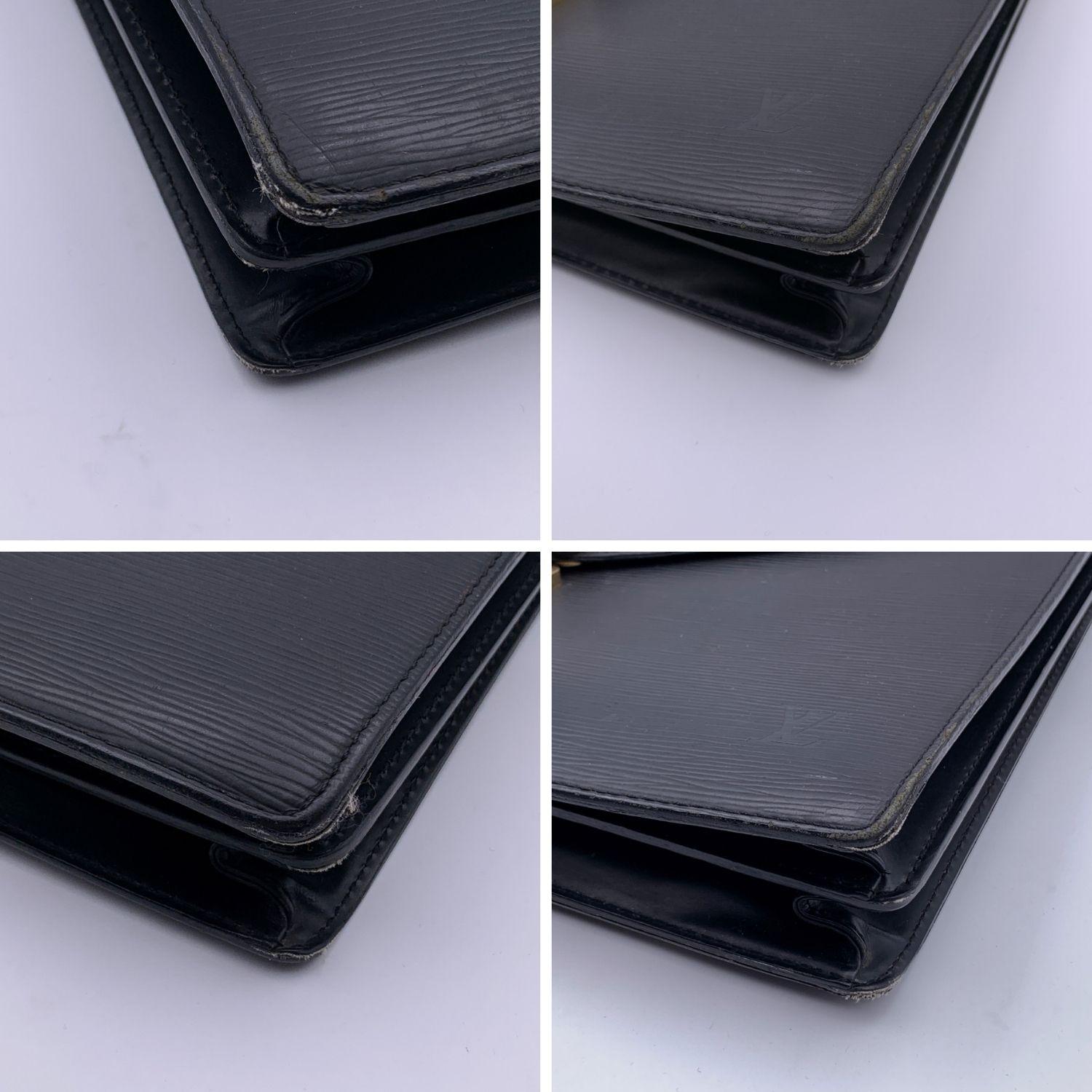 Louis Vuitton Vintage Black Epi Leather Ambassadeur Work Bag Briefcase 1