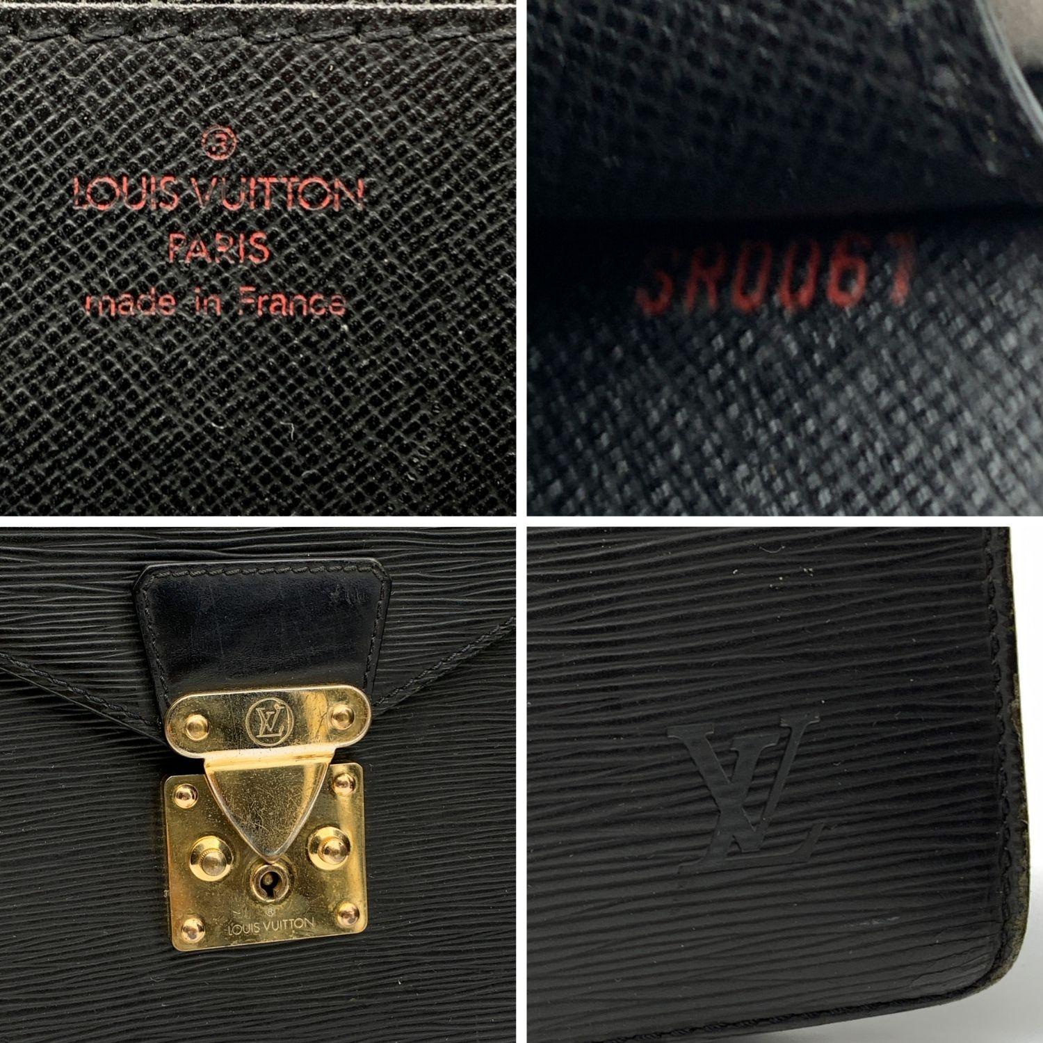 Louis Vuitton Vintage Black Epi Leather Ambassadeur Work Bag Briefcase 2