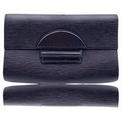 Louis Vuitton Vintage Schwarze Epi Leder Chaillot Clutch Tasche Handtasche