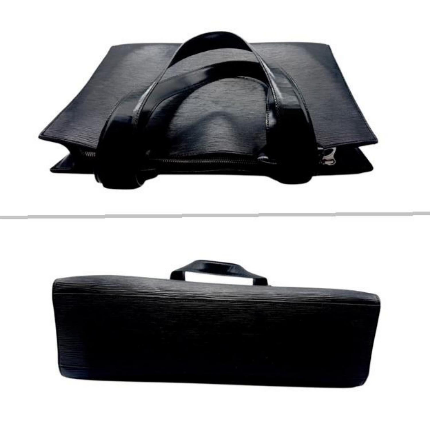 Louis Vuitton - Tote vintage in pelle Epi nera Gemeaux In condizioni buone in vendita a Scottsdale, AZ